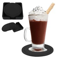 6pcs Silicone Cup Mats for Drinks Non Slip Cup Mat Soft Drink Cup Mat for Coffee Table Office Desk Heat Resistant Cup Mat 6