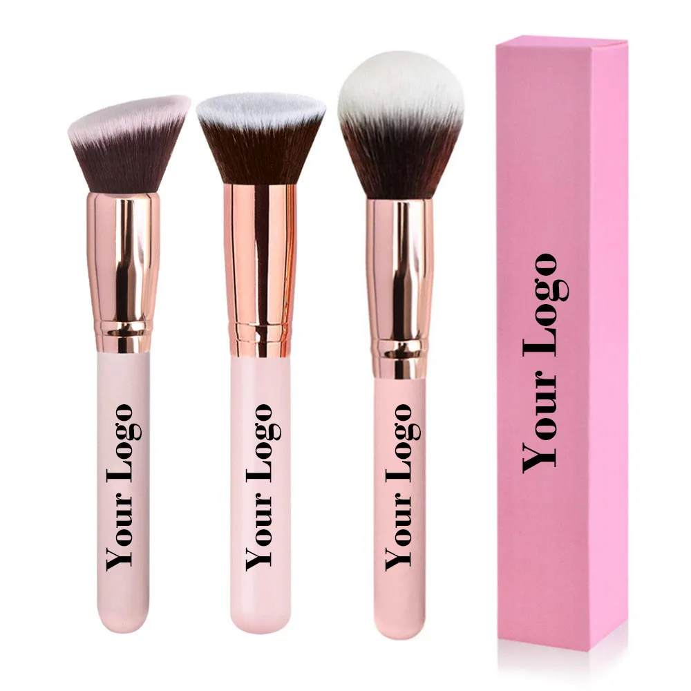 

30pcs Free Private Label Makeup Brushes Foundation Loose Powder Concealer Blending Brush Pink Beauty Makeup Tool Wholesale