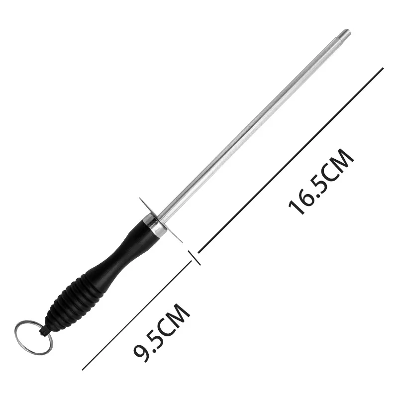 25/29cm 전문가용 탄소강 칼갈이 막대 내구성 있는 칼 연마기 ABS 손잡이 칼날 연마 막대 주방 도구