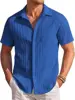 2024 Spring/Summer explosive fashion summer explosive men's fashion striped casual beach shirt Short sleeve lapel urban shirt to 1