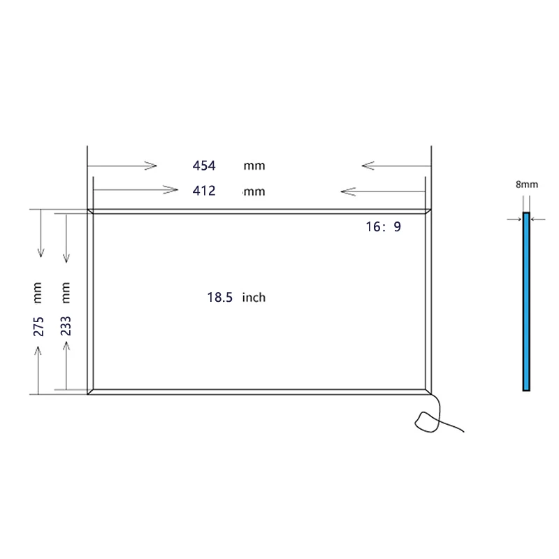 18.5 inch (16:9) Infrared Touch Panels with Glass,IR Touch Screen panels
