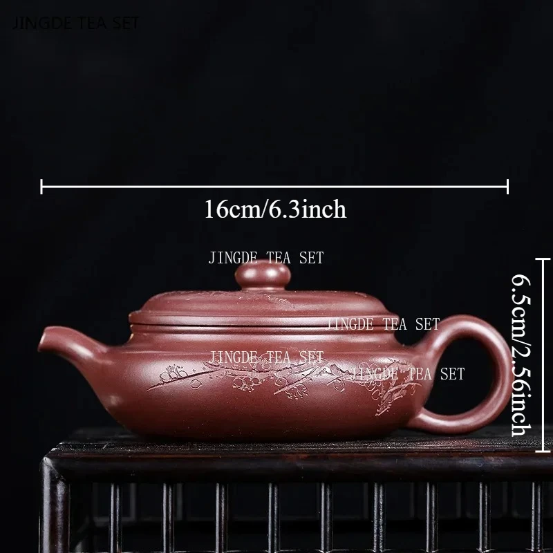 1PCS 200ml Chinese Zhu Mud Filter Tea Pot Antique Yixing Purple Clay Teapot Custom Beauty Tea Infuser Zisha Tea Set