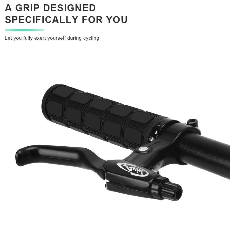Bicycle Handlebar Grips Riderace Mountain Bike Handlebar Grips Lock on MTB Bicycle Handle Bar Cover Rubber Shockproof Non-Slip Ergonomic Cycling Grips