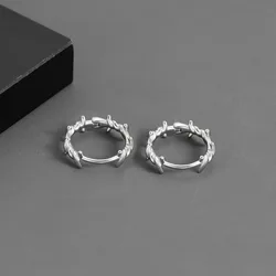 Edgy Punk Thorn Hoop Earrings for Women and Men - Classic Rock - Inspired Jewelry Gift (02)