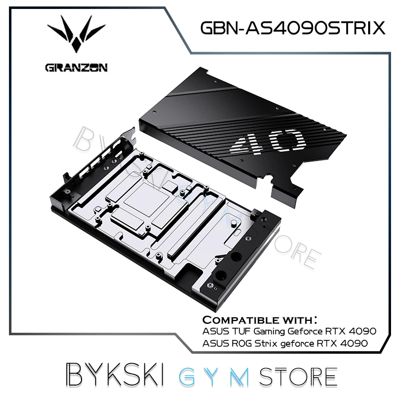 Bykski Full Armor Granzon Gpu Water Block Per Asus Tuf Gaming Rtx 4090 / Rtx4090 Rog Strix Double Side Cooler Gbn-As4090Strix