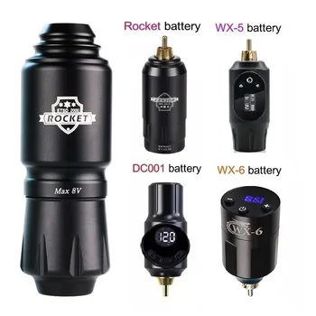 Wireless Tattoo Machine Kit Complete Rotary Rocket Mini Tattoo Pen RCA Jack Wireless Tattoo Power Supply for Tattoo Body Artist