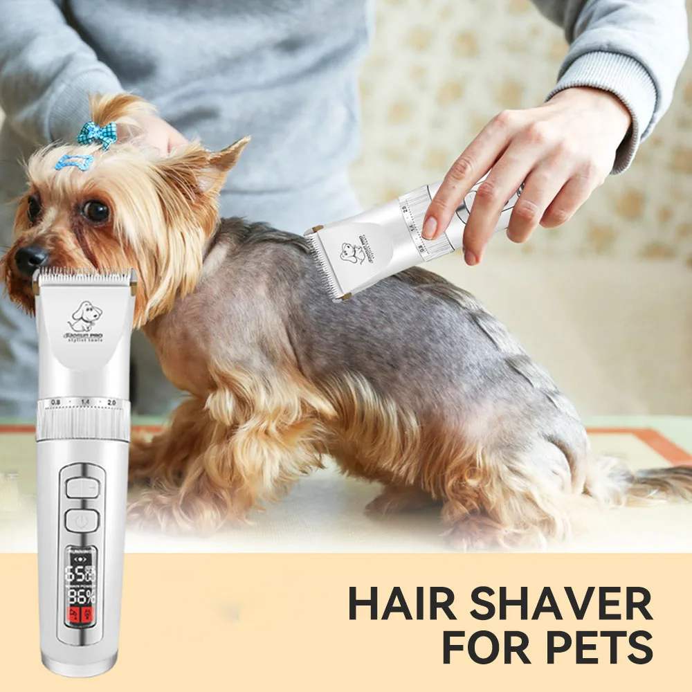 Pet Hair Trimmer Dog Hair Trimmer Dog Clipper Pet Clipper Hair Trimmer EU Plug Baorun P9 Rechargeable Pet Dog Animal Shaver Hair Cutter Trimmer Electrical Grooming Clipper Low Noise Cats Haircut
