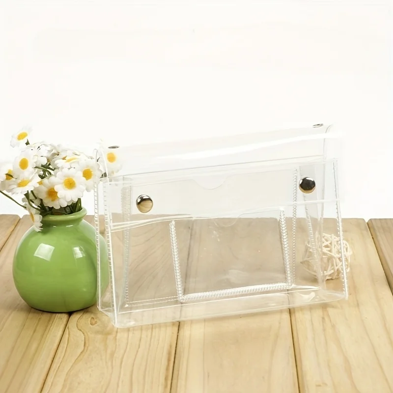 4-Layer PVC Transparent Makeup Bag Travel Toiletry Organizer Multi-Purpose Pencil Case for Students