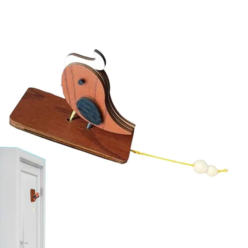 Woodpecker 문짝 나무 기계 벨, 재미있는 벨, 창의적인 나무 예술성, 방 문 만들기, 즐거움을 노크