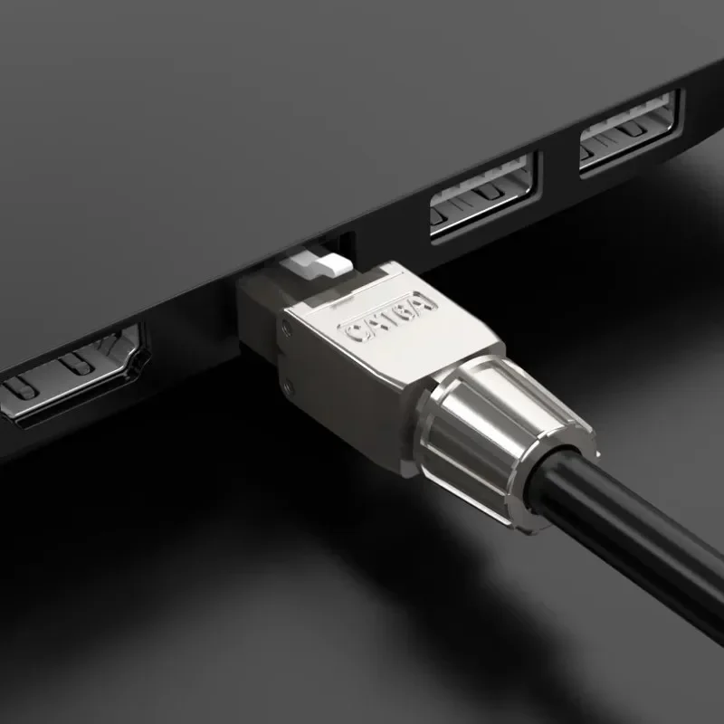 Cat6A Cat7 RJ45 커넥터 UTP/STP 도구가 필요 없는 필드 종단 플러그 네트워크 Cat 7 차폐 PoE 이더넷 모듈형 RJ 45 수 어댑터