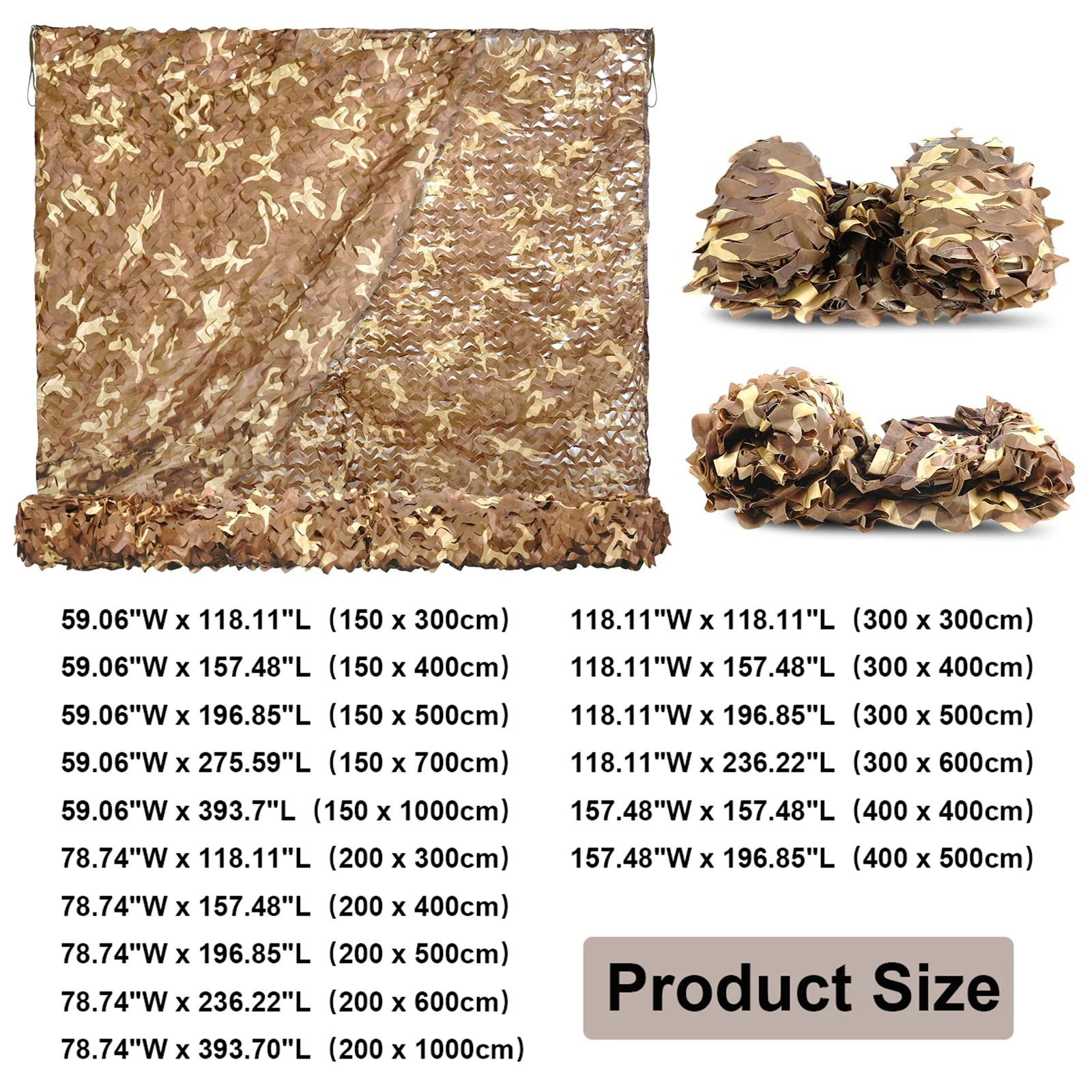 Camouflage Net 16 Sizes Hunting Concealed Sunshade Nets Car Cover Desert Camouflage Awning Shade Mesh Multi-function Multi-size