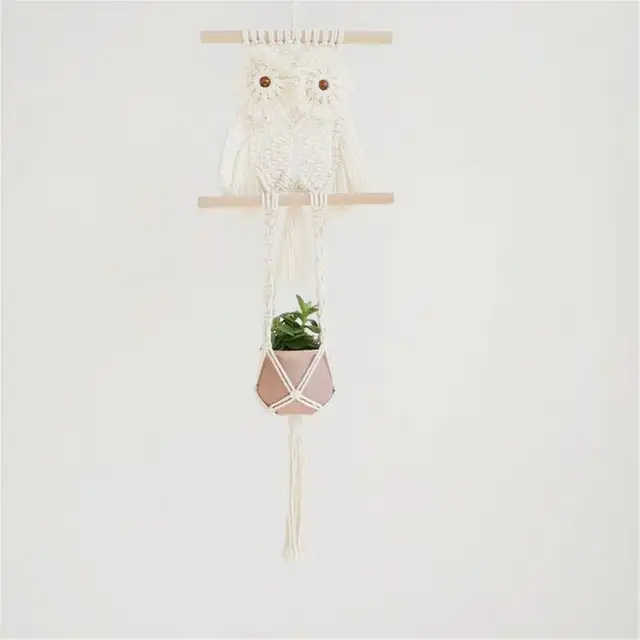 Északi Stílusú Baglyok Álomfogók Pamut Makrame Fal Lógó Kézműves Bojt Gobelin Dreamcatcher Szél Harangja Otthoni Dekoráció - Image 4