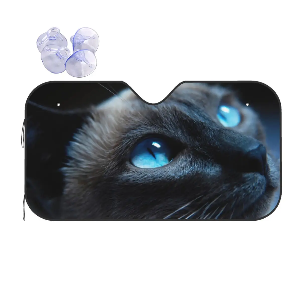 

Cute Cat Sunshade Windscreen Cartoon Fold-up Car Front Windshield 70x130cm Sun Visor Car-styling