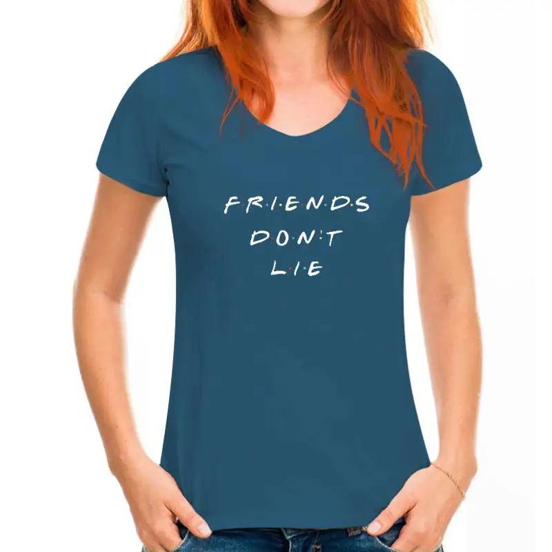 thumbnail image 1 of Title: Stranger Letter Print Plus Size T Shirt White Short Sleeve Things Friends Dont Lie Printing Tees Feme Summe Tops, 1 of 5