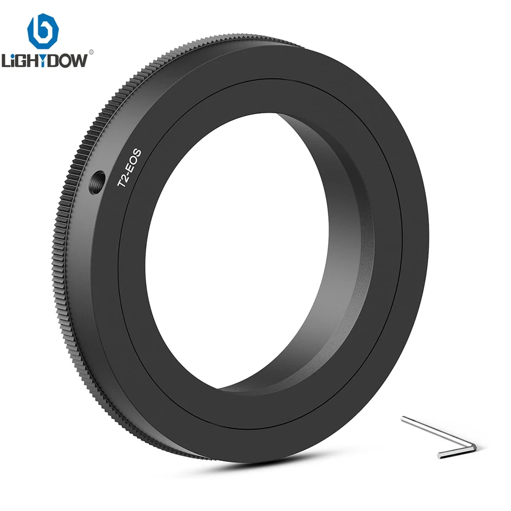Lightdow Lens Adapter Ring T2 T Mount Adapter for Telephoto Lens for Canon Nikon