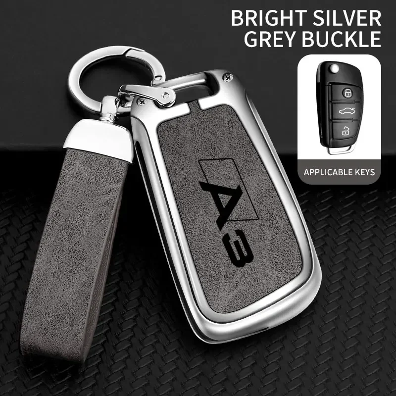 thumbnail image 1 of La aleación de zinc es adecuada para los juegos de llaves de automóvil Audi A3 2014 2015 2016 2017, llaves de automóvil, accesorios de llavero de cuero de alta gama, 1 of 5