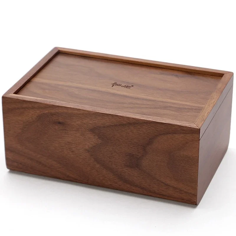 Walnut Wood Tissue Box Holder Cover Designer Tissue Storage Boxes Luxury Wooden Napkin Box Modern Rectangular Napkins Case Home 3