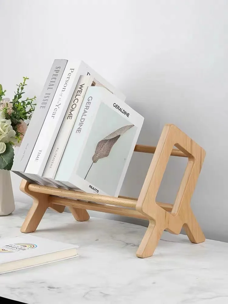 Bambus ploše knihovnička psací stůl organizátor mini dřevěný bookcases objednat časopis papírnictví displej držák pro domácí a úřad úložný