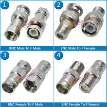 

Kit Set Q9 BNC To F Connector Socket BNC Male & Female To F Female Male Plug BNC - TV Straight Coaxial RF Adapters