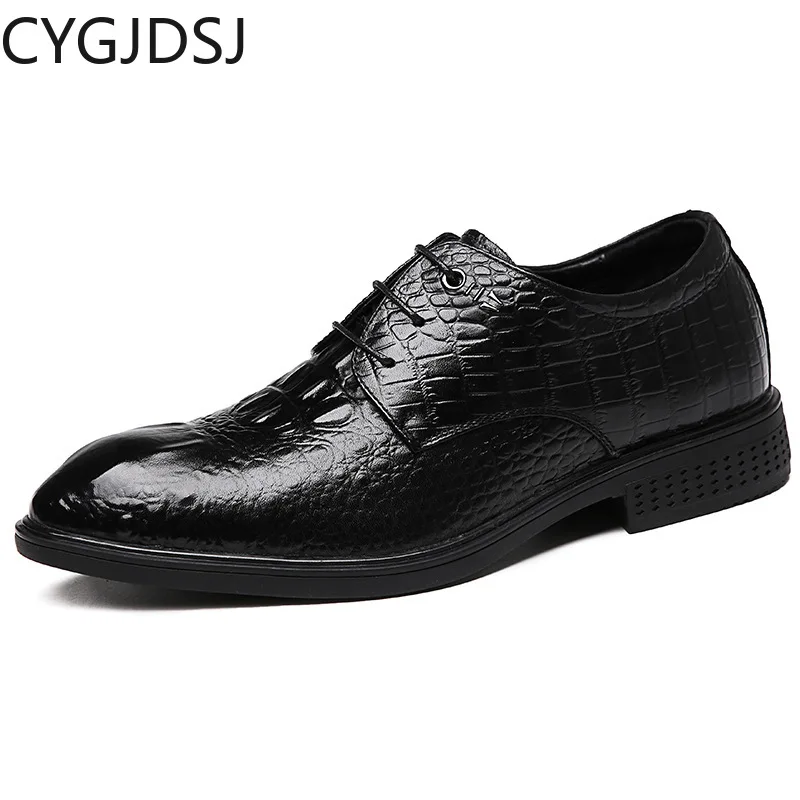

Formal Shoes for Men Genuine Leather Oxford Mens Dress Shoes Elegant Crocodile Shoes Men Zapatos De Vestir De Los Hombres Sapato