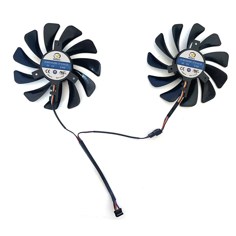 Gpu Video Card Cooler Fan para Xfx Placa de Vídeo Vga Cooling Fdc10u12s9-c Cf1010u12s 95 mm Rx590 rx 590 580 Novo Peças por Conjunto - Imagem 2
