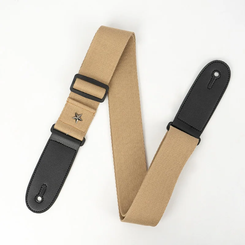 Folk-Gitarrengurt aus Baumwolle, E-Gitarrengurt, personalisierter Schultergurt für Akustikgitarre, Bassgurt, kann Plektren halten