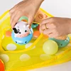 Baby Bath Toy Storage Bag Suction Cup Fixed Design Cute Cartoon Dinosaur Frog Animal Shape Children's Bathroom Grid Storage Bags 4