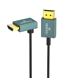 Ultra - Thin High - Speed HDMI Cable - Slim & Flexible 48Gbps Connectivity - 1.5m (4.92 ft) (90D Down Angle)