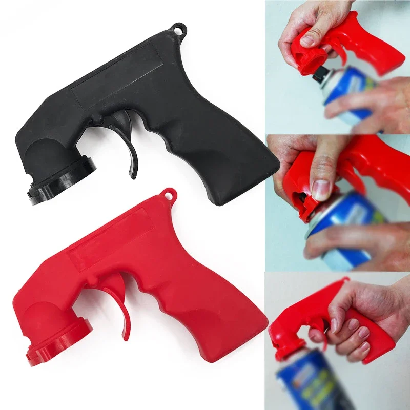 Spray Gun Car Polish Coating Professional Car Paint Tool Handle Portable Paint Spray Gun Adapter Universal Spray Can Airbrush Auto Polish Tools