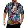 Men Disney Mickey Mouse Print T-Shirt Summer Men's Street Fashion Casual Sports Loose O Neck Quick Dry Short Sleeve Clothing Kid 6
