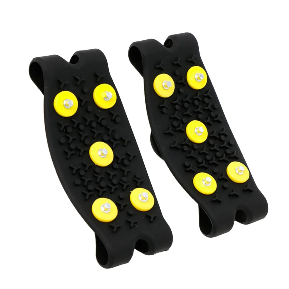 

2 Sets Crampons Silicone Shoe Covers Spike Pointy Outdoor Slip-on Grippers Spiked Steel Climbing Anti-slip Travel Equipment