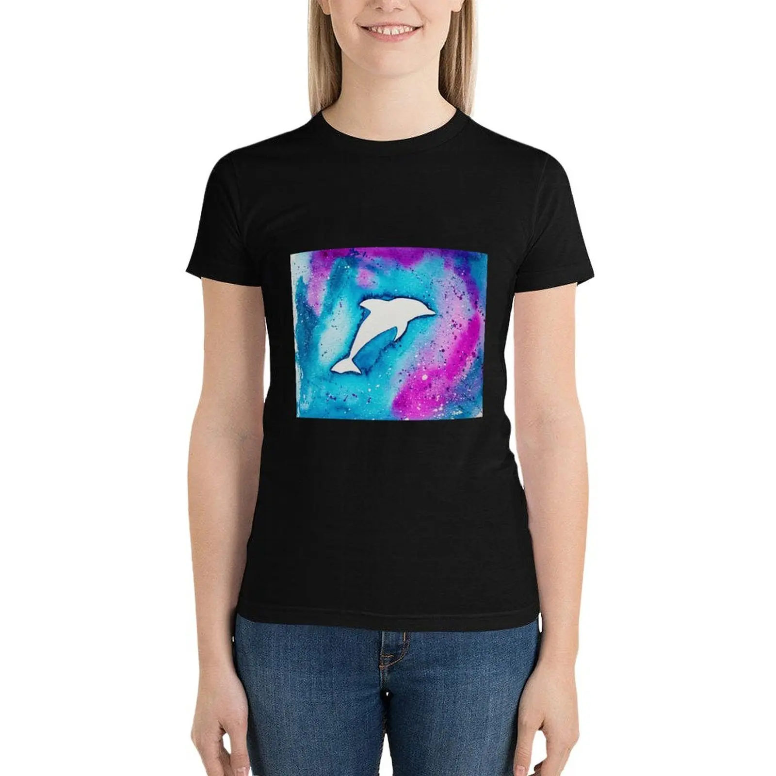 

Dolphin T-Shirt vintage clothes Female clothing tops Women clothing