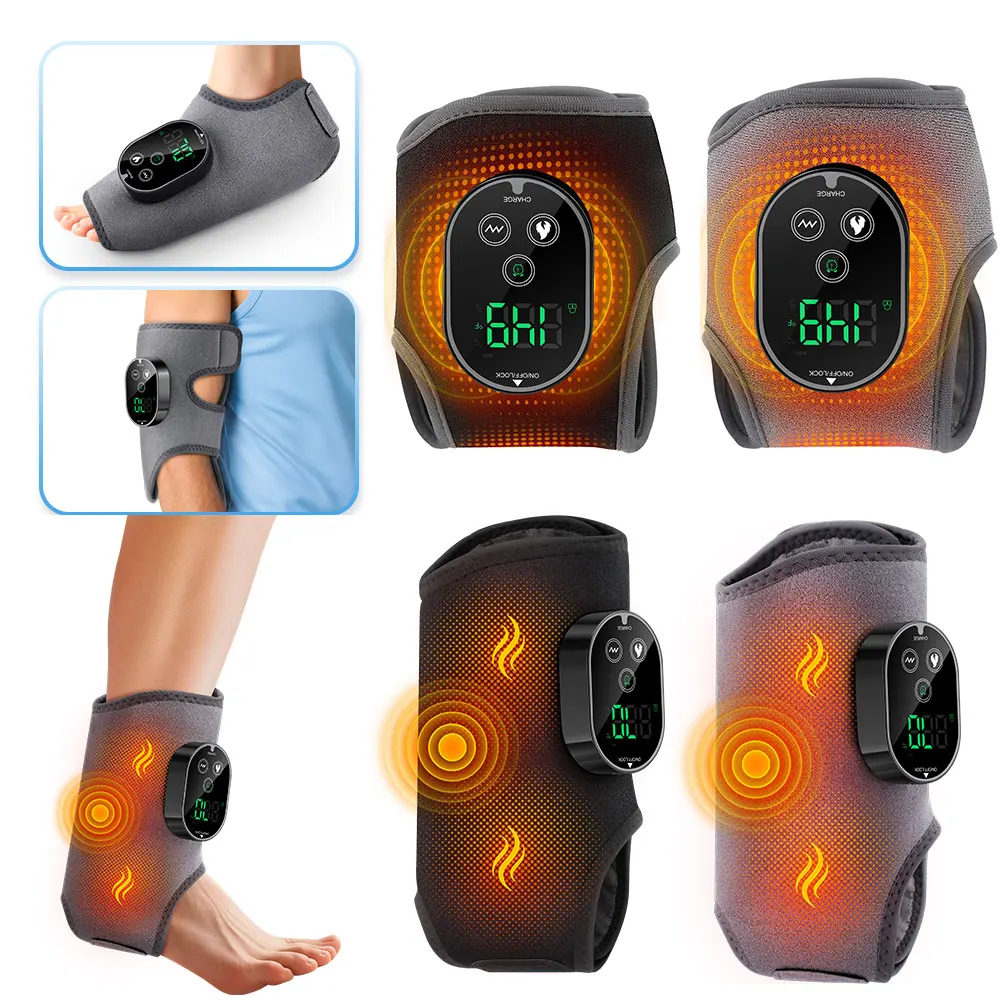 Rechargeable Electric Foot Massager with Heating and Vibration