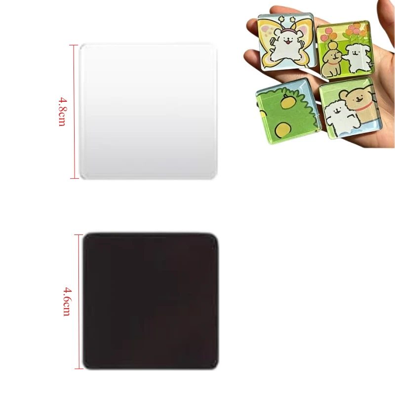 Acrylic DIY Fridge Magnets Kit with Adhesive Backing
