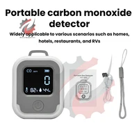 เครื่องตรวจจับคาร์บอนมอนอกไซด์แบบพกพา จอแสดงผล LCD ฟังก์ชั่นสามประการ สำหรับการเดินทาง บ้าน รถบ้าน RV เครื่องตรวจจับ CO พร้อมเซ็นเซอร์วัดความชื้นและอุณหภูมิ 6