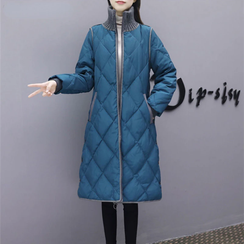 

Winter Thicken Turtleneck Parkas Coats Women Casual Snow Wear Warm Long Down Cotton Jackets Loose Big Size 4xl Overcoats New