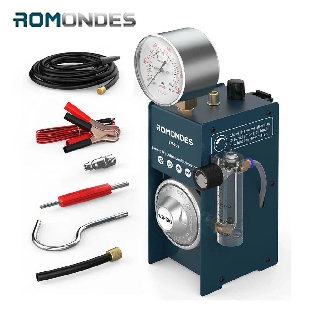 Romondes Sm603 Car Smoke Leak Tester Evap Smoke Machine Rilevatore Di Perdite Automobilistico Localizzatore Di Perdite Di Tubi Del Carburante Per Auto