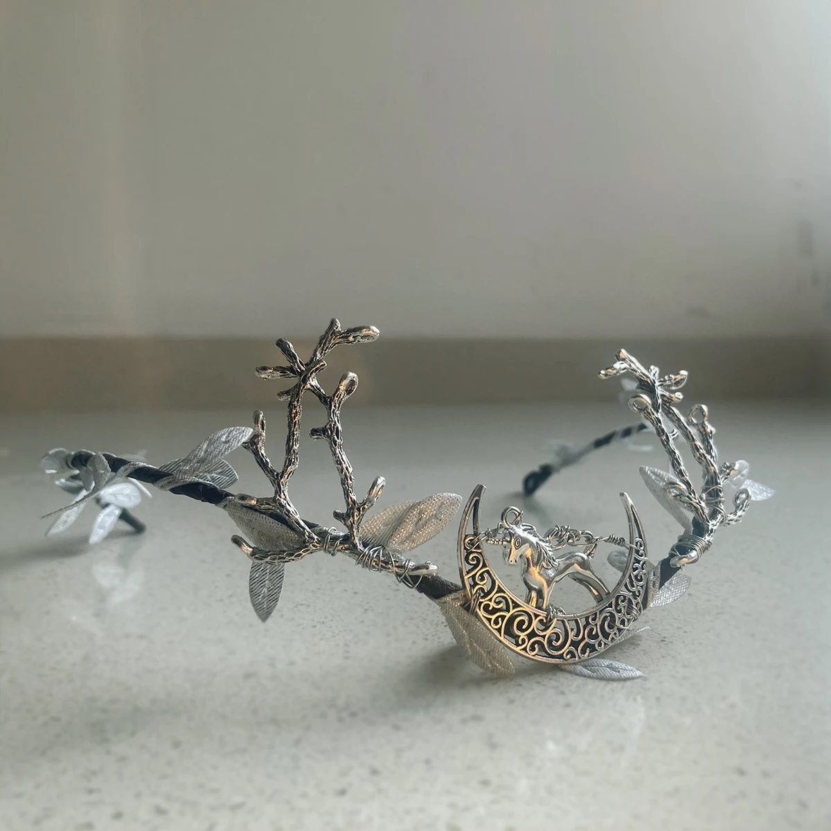 Fascia Per Capelli Con Corona E Strass Per Sposa | Diadema Regolabile Con Spille Omaggio Per Matrimonio E Halloween