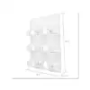 Six-Pocket Wall Mount Business Card Holder, Holds 480 2 X 3 1/2 Cards, Clear 4