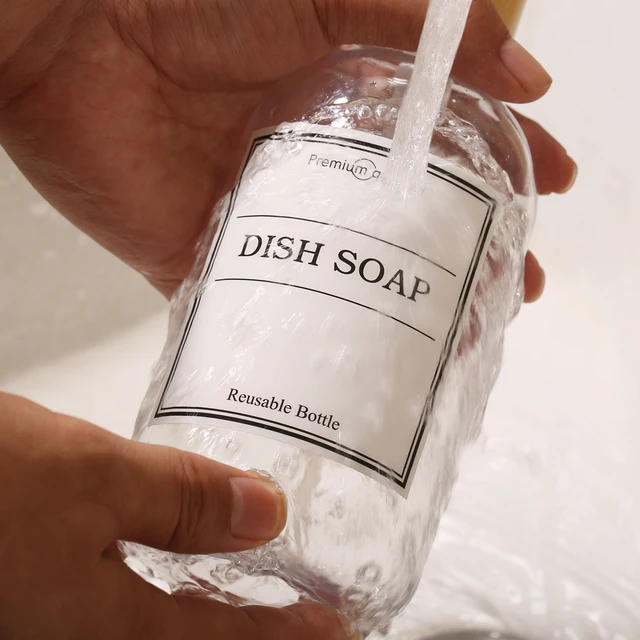 Dispenser per pompa di sapone Shampoo per bagno piatto da cucina sapone pompa per legno ricarica per bottiglia Gel doccia contenitore per liquidi per le mani 5