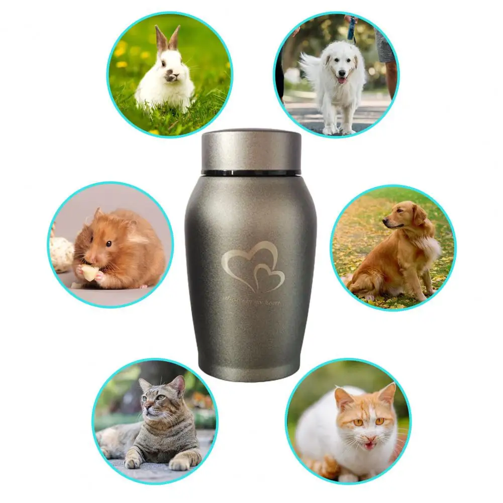 Sealed Pet Urn Pet Urn Stainless Steel Stainless Steel Pet Urn for Dogs Cats Secure Closure with Personalized Engraving