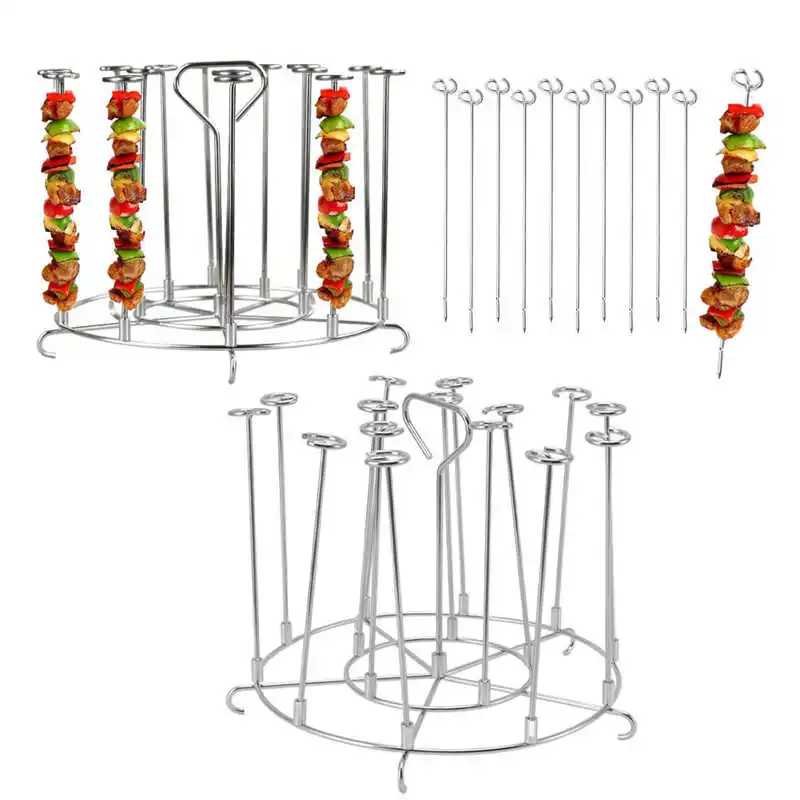 Fryer Skewer Stand for Foodi 6Qt 8Qt Vertical Skewers Holder with Stand Stainless Steel Fryer Accessories