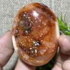 Natural Carnelian Palm Mini Reiki Red Agate Stone Quartz Meditation High Quality Reiki Mineral House Decorati Beauty Energy 1