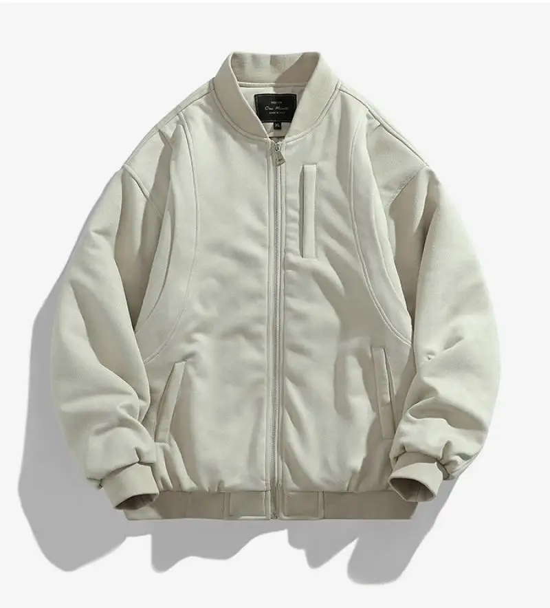 2023 Winter Hot Selling Cotton Padded Men's Women's Suede Cotton Baseball Suits Casual Fashion Couple Solid Color Cotton Coat
