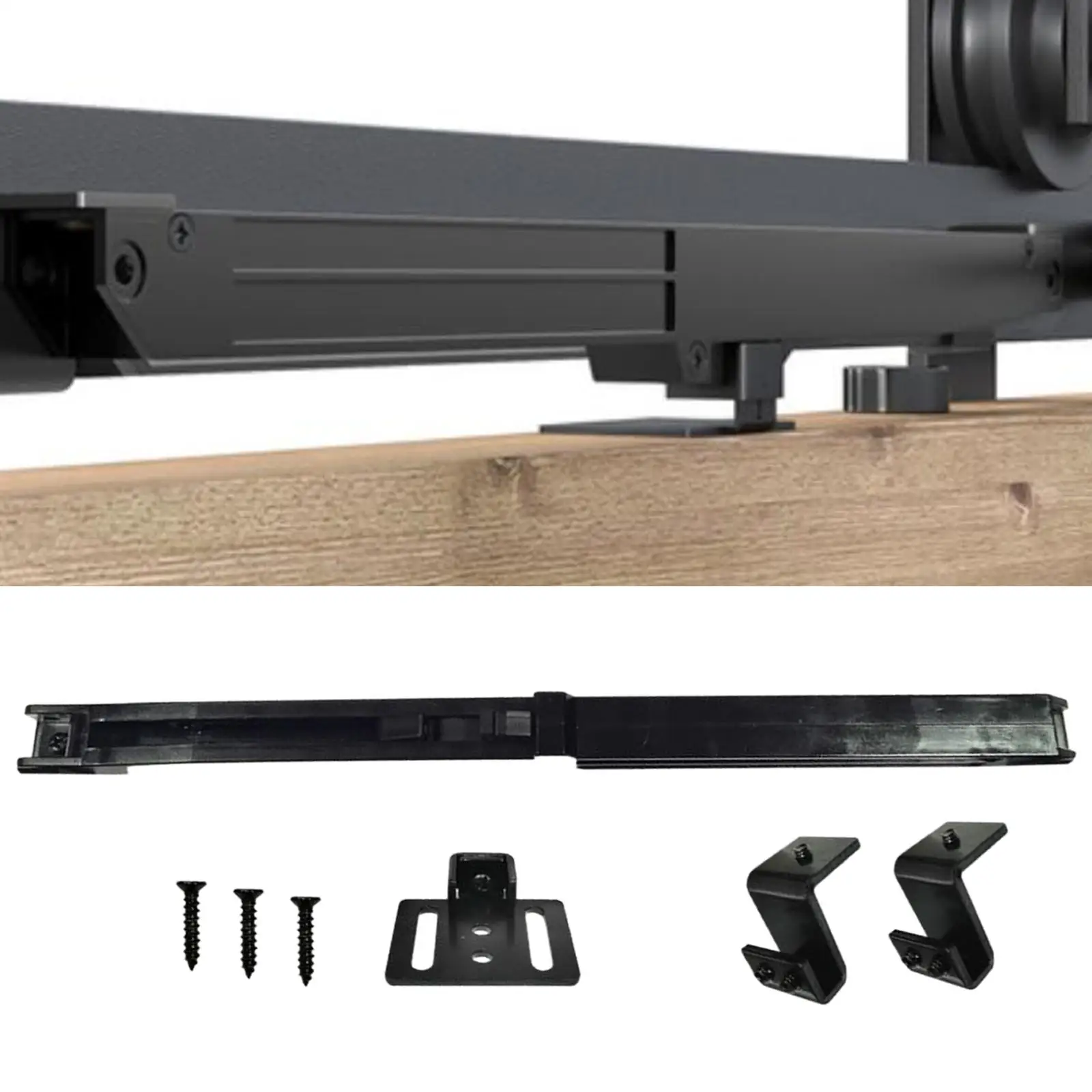 Barn Door Mechanism Sliding Barn Door Hardware Steel Easy to Install