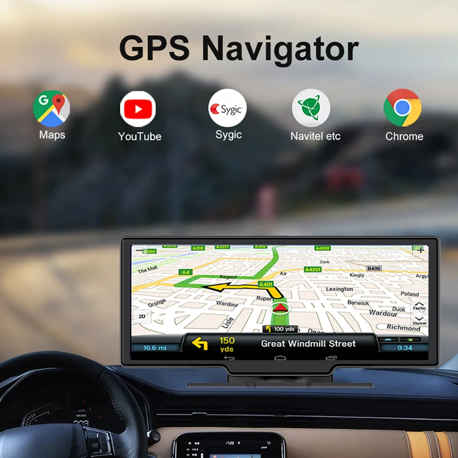 10.26 ġ 4G  ķ ̷, ȵ̵ 10, GPS, FHD, 1080P, DVR, ī÷, ȵ̵ ڵ ̺   ,  