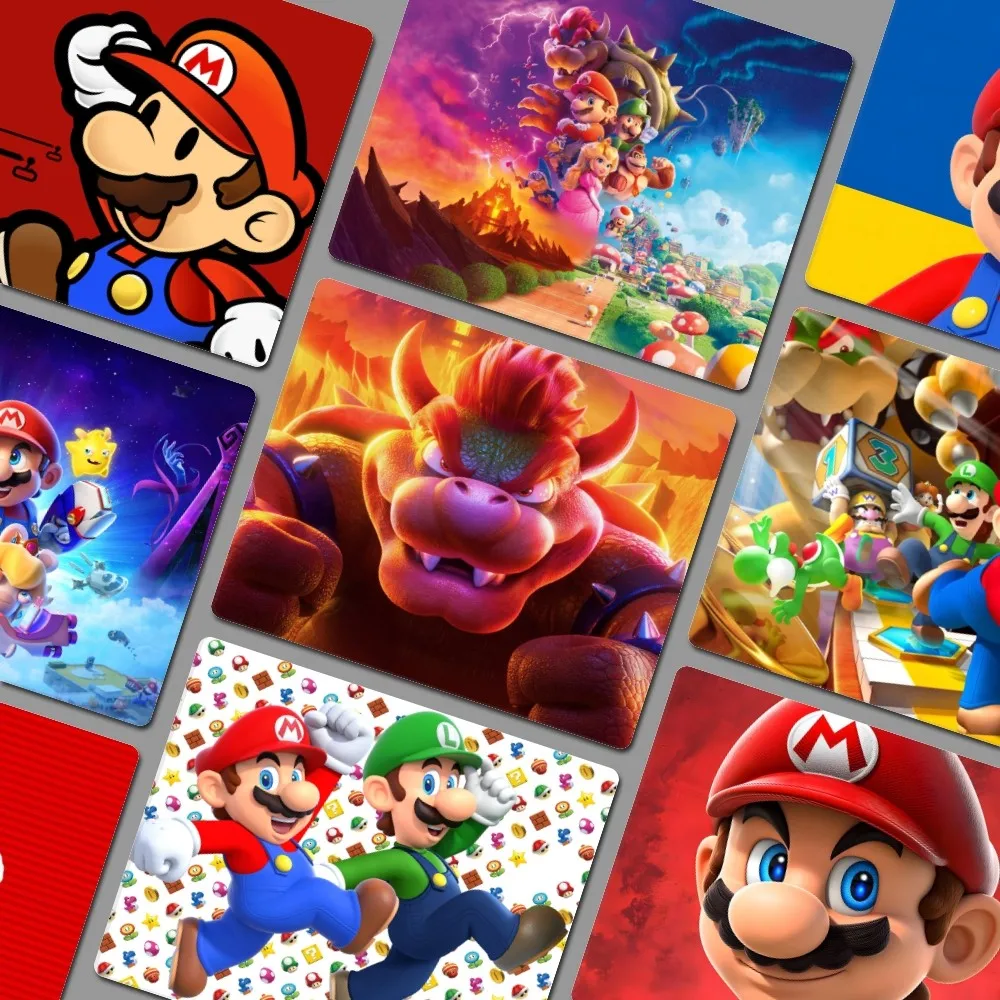 핫 게임 슈퍼 쿨 M-MarioDIY 만화 애니메이션 게이밍 마우스 패드, 키보드 마우스 매트, 부드러운 회사 쓰기 책상 매트 