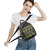 New Fashion Women Backpack Polynesian Tribal Plumeria Hibiscus Print PU Leather Backpack for Teenage Girls 5