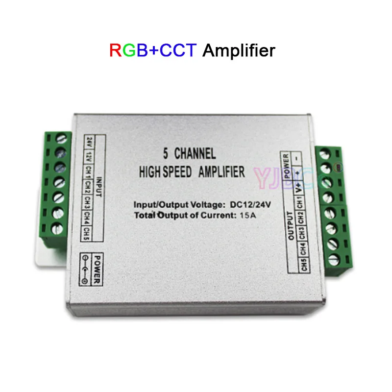 12V 24V RGB/RGBW/RGB + CCT 알루미늄 LED 스트립 증폭기 RGB RGBW RGBWW 조명 테이프 용 12A/15A/24A/30A 전원 리피터 컨트롤러