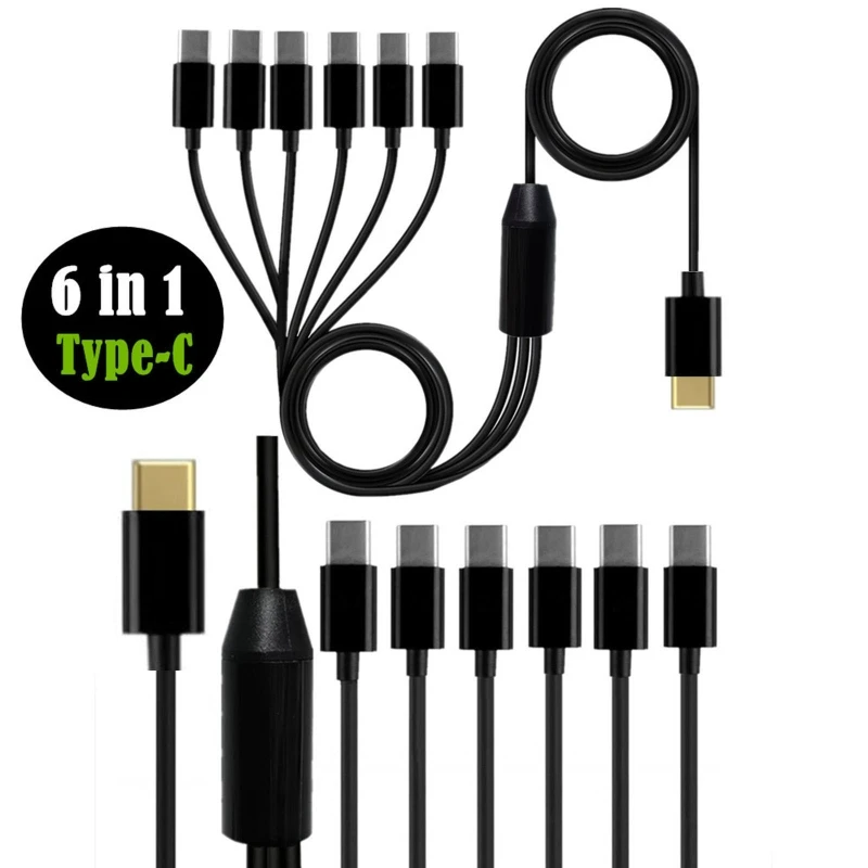 Versatile USB-C to USB-C Charging Cable with Splitter Adapter - Portable and Multi-Length Options